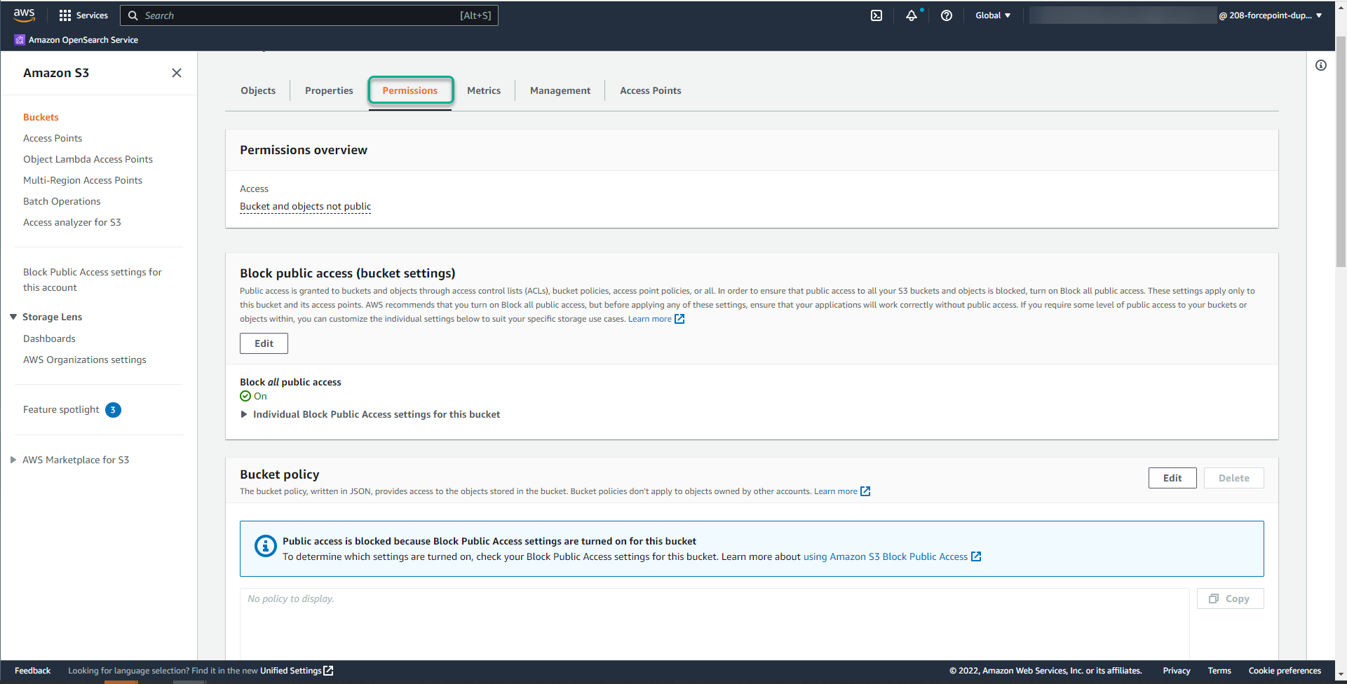 Configuring Neo cloud portal with Amazon S3 bucket